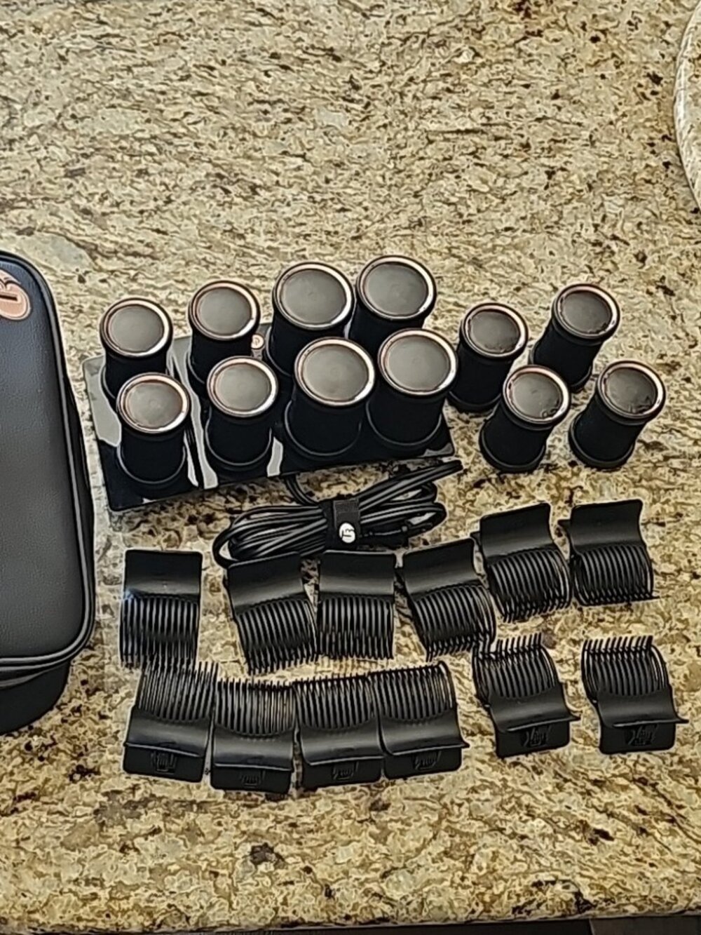 T3 luxe hot rollers set + 4 additional rollers & clips